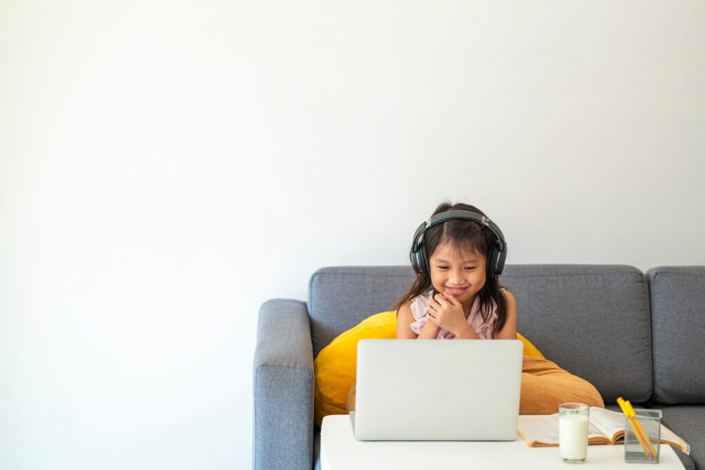 Child using back to school cybersecurity tips