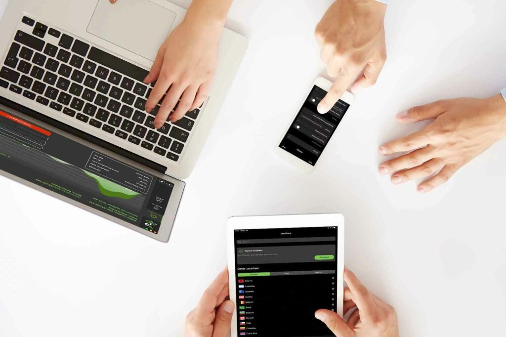 IPVanish app on devices
